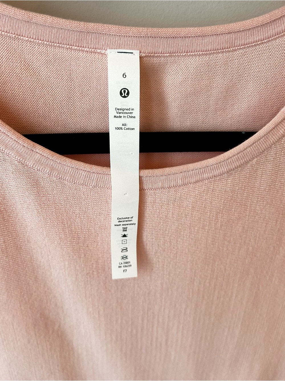lululemon athletica Dusty Pink Crewneck Shirt Athleisure Size 6 Loungewear - Picture 5 of 13